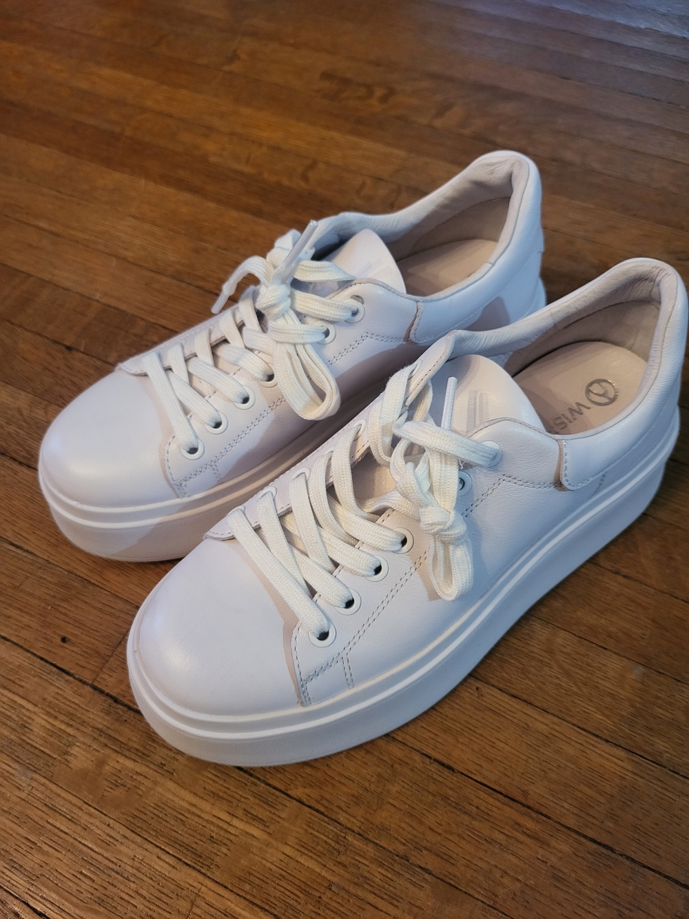 Wishbone White Platform Lace-Up Sneakers